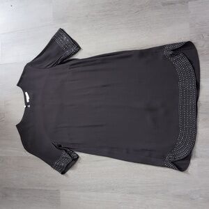 NWT H&M Dark Grey Sleeved Dress with Stud Detailing/ Size 4